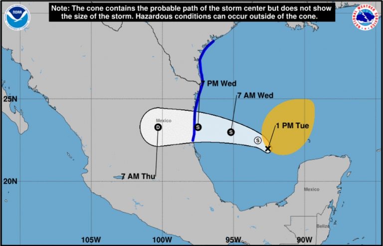 Advierten sobre potencial ciclón tropical en el Golfo de México
