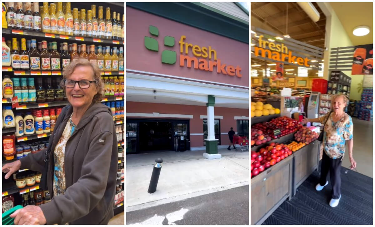 Abuela cubana sorprendida con la comida de una tienda fuera de Cuba. (Captura de pantalla © Rachelvallori- Instagram)