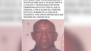 Denuncia inicial que informaba sobre la desaparición del anciano. (Captura de pantalla © Irma Broek-Facebook)