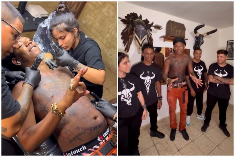 Ja Rulay se hace cuatro tatuajes a la vez y lo critican: “Arcángel sin dinero”