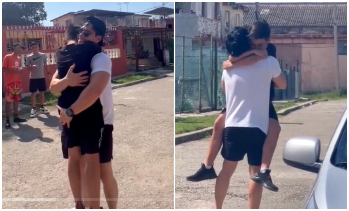 Niño cubano recibe la visita sorpresa de su papá. (Captura de pantalla © Anthonyfernandez2012- TikTok)