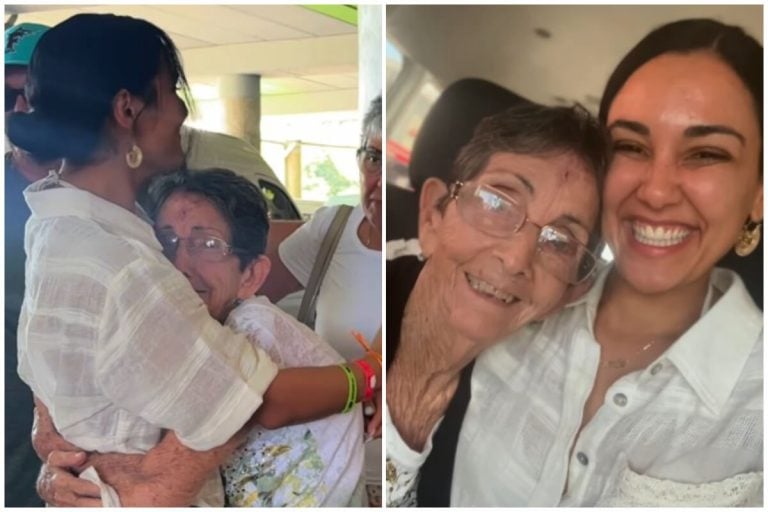 Camila Arteche se reúne con su familia por primera vez fuera de Cuba