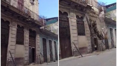 Captan momento exacto en el que un balcón se derrumba en La Habana. (Captura de pantalla © thespartanvlog-Instagram)