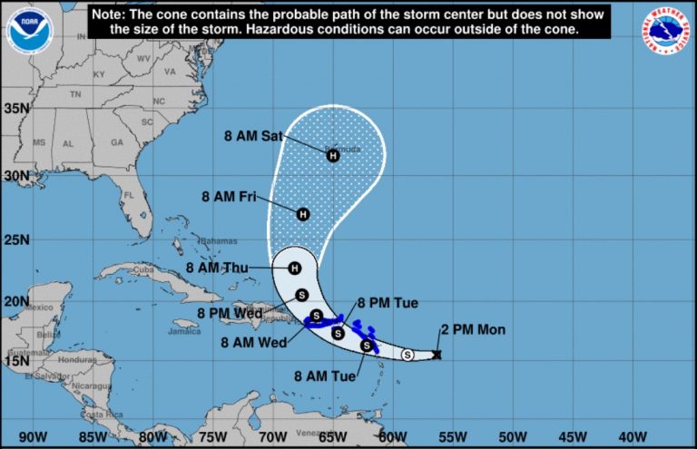 Emiten aviso sobre potencial nueva tormenta tropical en el Atlántico