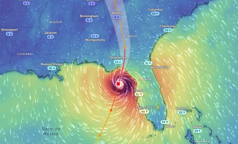Helene está por tocar tierra en Florida como un poderoso huracán categoría 4