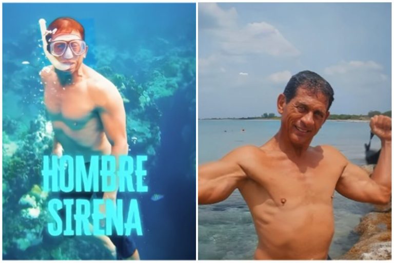 “Hombre sirena” de Cuba nada 15 km diarios a sus 60 años de edad