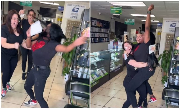 Así celebró una peluquera cubana en Miami al “ganar” un raspadito millonario