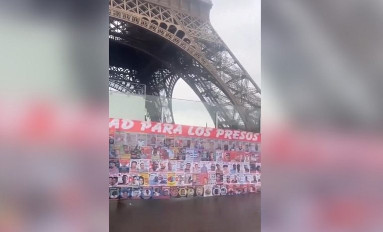 Desde la Torre Eiffel piden apoyo para los presos políticos en Cuba