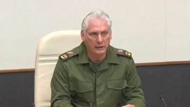 El “mandatario” cubano hablando sobre lo ocurrido en Guantánamo. (Captura de pantalla © Canal Caribe-YouTube)