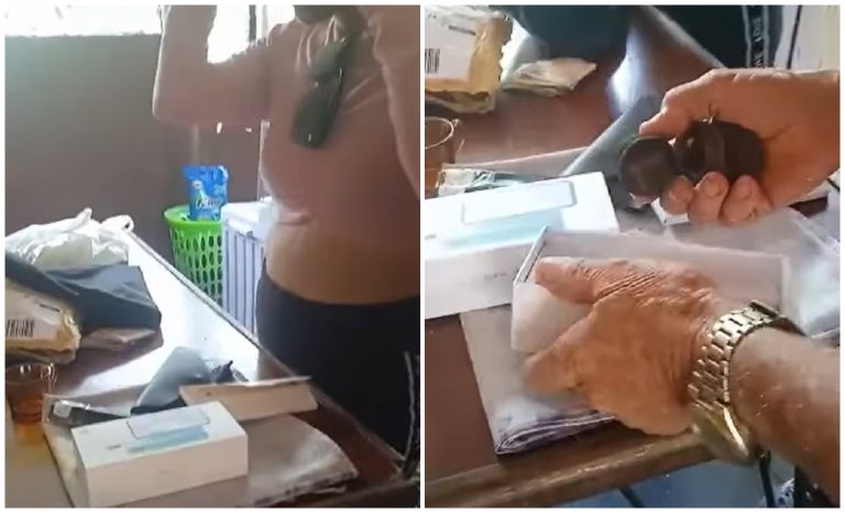 Trabajadores de Correos de Cuba roban un celular: rellenaron la caja con tornillos