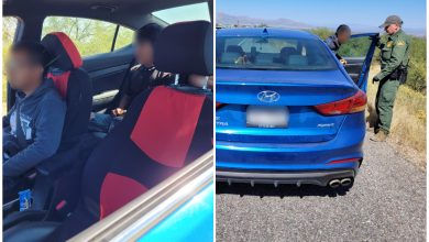 Agentes de la Patrulla Fronteriza realizando la detención en Arizona. (Foto © USBPChiefTCA-Twitter)