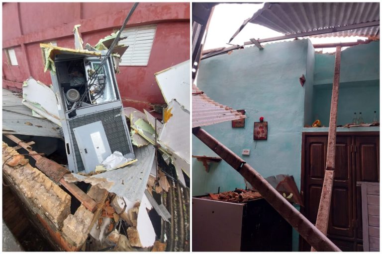Aire acondicionado de un cine destroza casa en Artemisa tras huracán Rafael