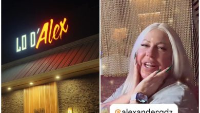 La Diosa en el restaurante de Alexander Delgado. (Captura de pantalla Instagram © Lo D Alex/ Diosacuba)