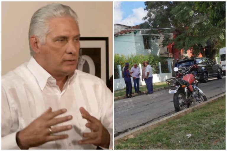 Vehículo escolta de Díaz-Canel se pasa un alto y golpea a motoristas