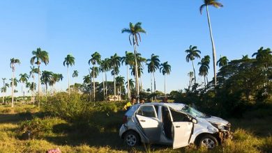 Accidente ocurrido en la Carretera Nacional. (Foto © Televisión Camagüey-Facebook)