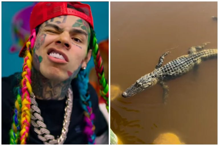 Tekashi 6ix9ine tiene un cocodrilo en su patio ¡Le abrió su propio Instagram!