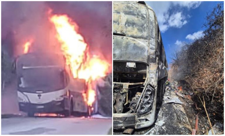 Ómnibus con turistas checos a bordo se incendia en Sancti Spíritus