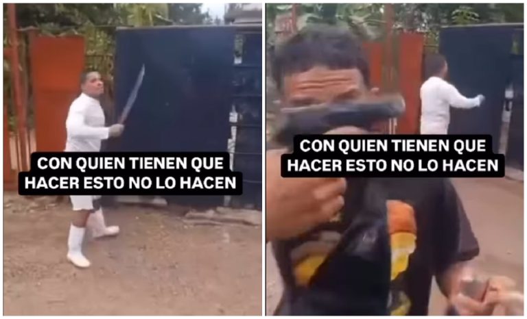 Jóvenes atacan una vivienda con machetes, botellas y un arma de fuego