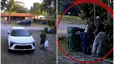 El hombre fue interceptado por agentes migratorios mientras salía a sacar la basura. (Captura de pantalla © Al Rojo Vivo-YouTube)