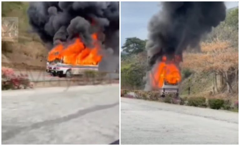 Ómnibus de las FAR se incendia en carretera de Santiago de Cuba