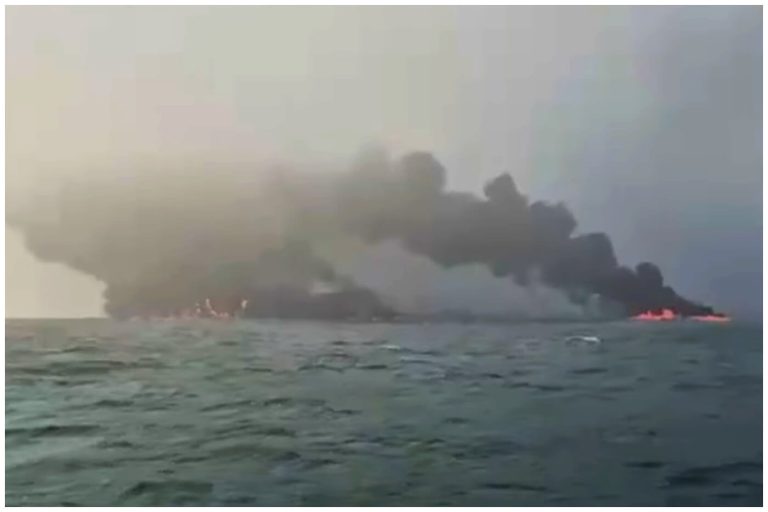Buque de carga choca con petrolero en el Mar del Norte: desatan incendio