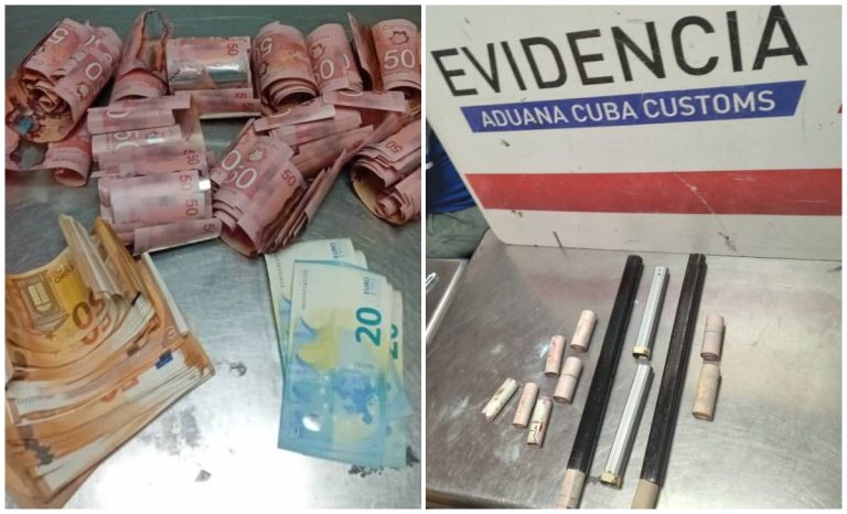 Aduana de Cuba decomisa más de 16.000 dólares y euros ocultos en maleta