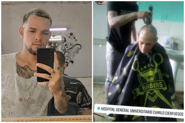 Barbero de Sancti Spíritus regala cortes a domicilio a enfermos en cama