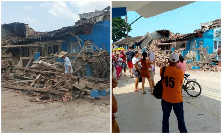 Derrumbe en Wajay deja al menos cinco viviendas colapsadas