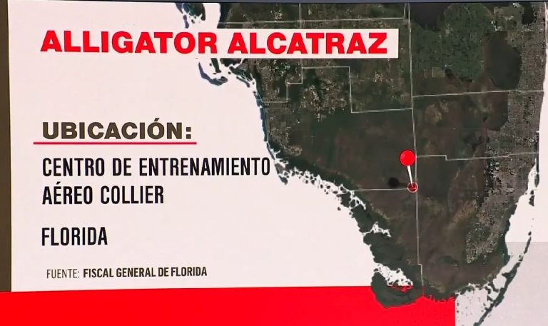 Florida ofrece 20 millones para construir el centro de migrantes ‘Alligator Alcatraz’