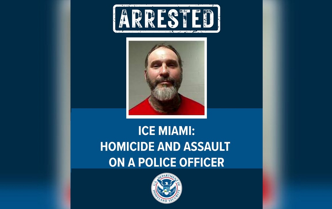 Cubano detenido con cargos graves en Miami. (Captura de pantalla © DHSgov-Twitter)