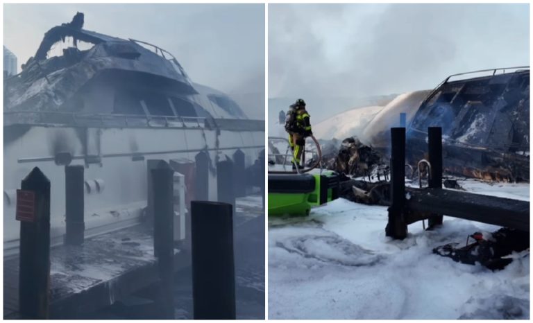 Incendio en una marina de Florida destruye varias embarcaciones de lujo