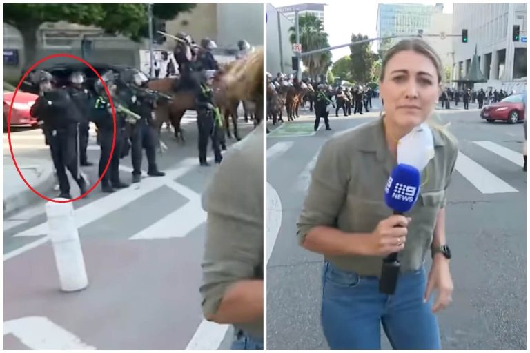 Policía dispara a reportera australiana durante protesta en Los Ángeles