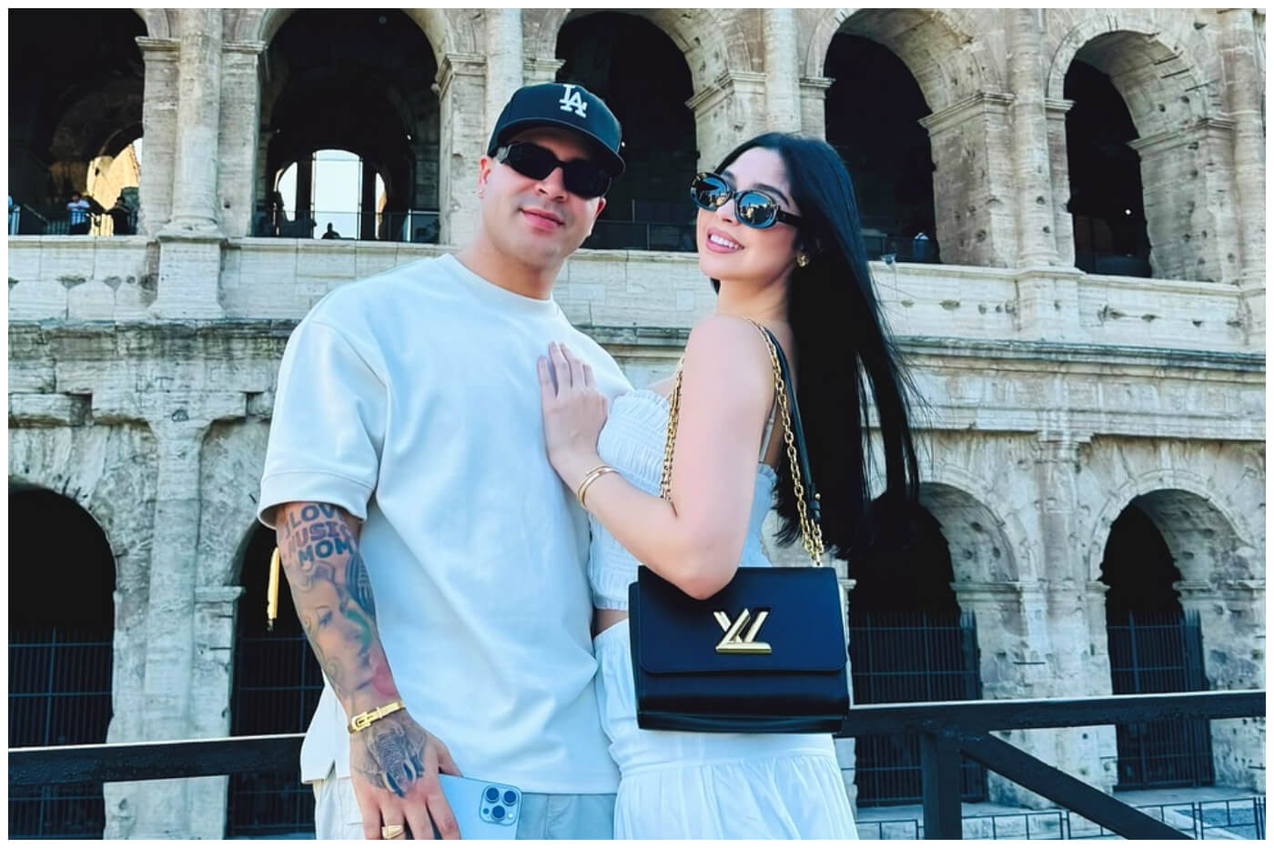 Yomil y Daniela Reyes, en 2024 viajaron juntos a Europa. (Foto © Yomil_champions- Instagram)