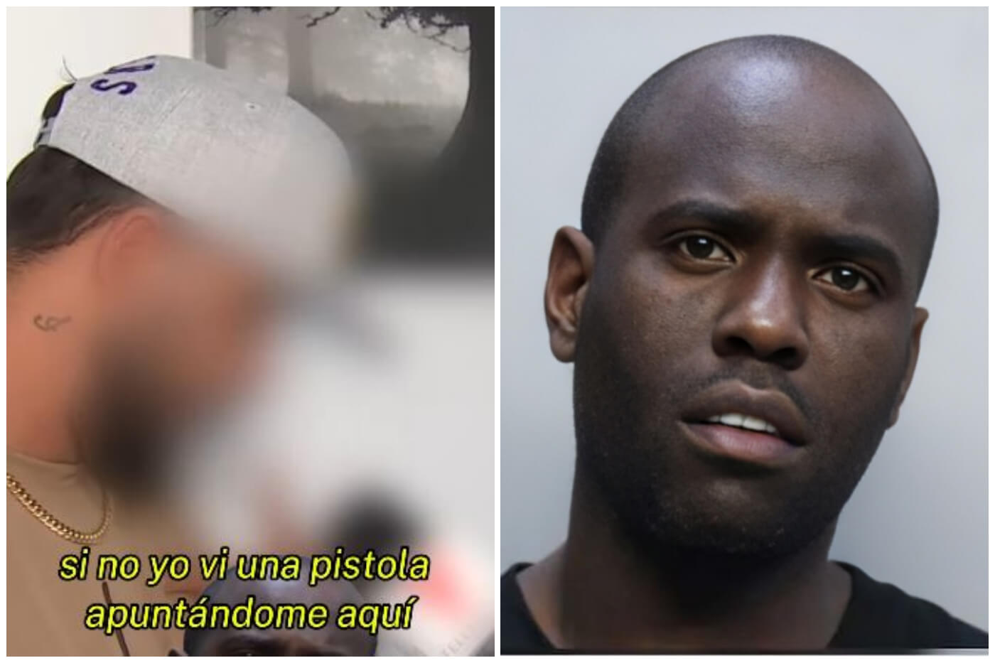 Chocolate MC amenazó en todo momento a Daniel Pérez con una supuesta arma de fuego. (Captura de pantalla © Yusnaby- Instagram/ Miami Dade Corrections and Rehabilitation)
