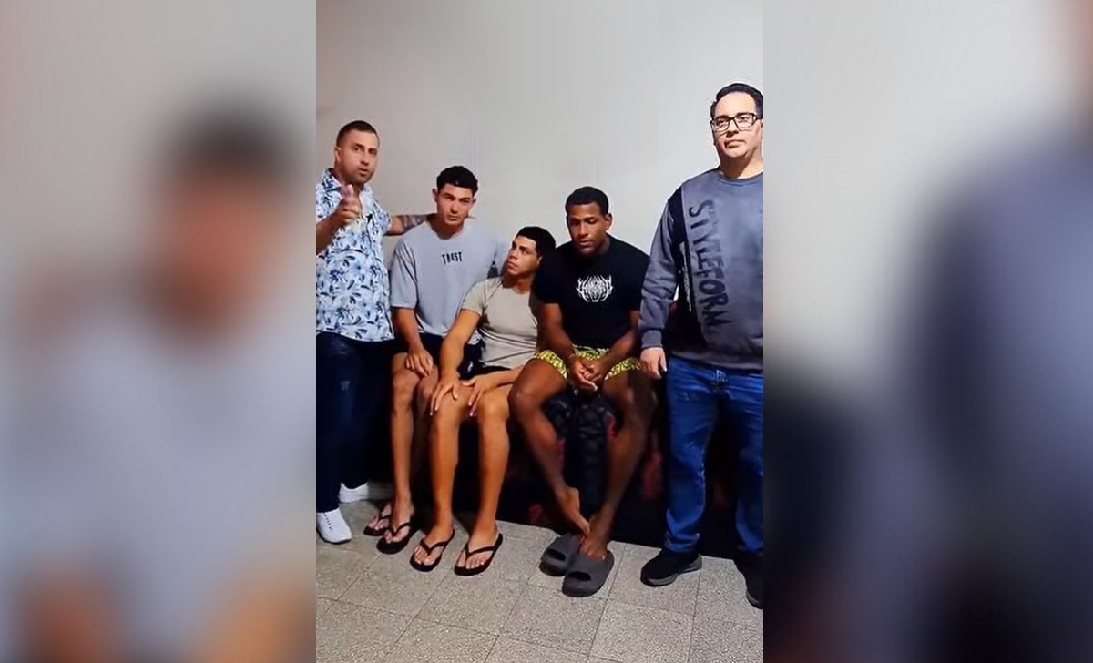 Los deportistas agradecieron a la comunidad cubana en el territorio. (Captura de pantalla © Sucesos Paraguay noticias-Facebook)