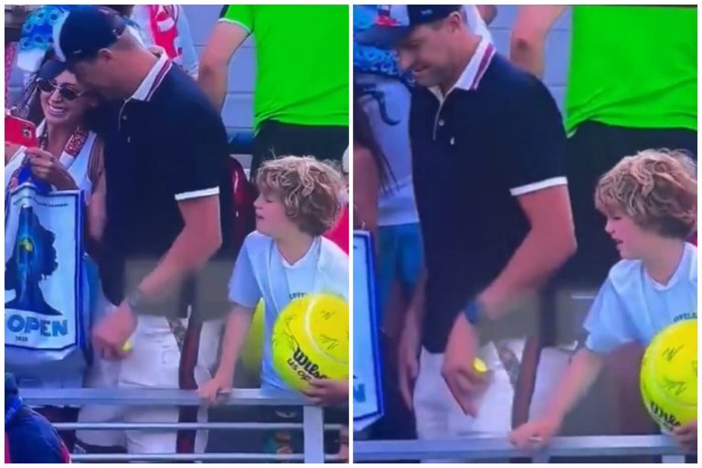 Viral: jugador de tenis regala gorra a niño y abusivo se la roba en US Open