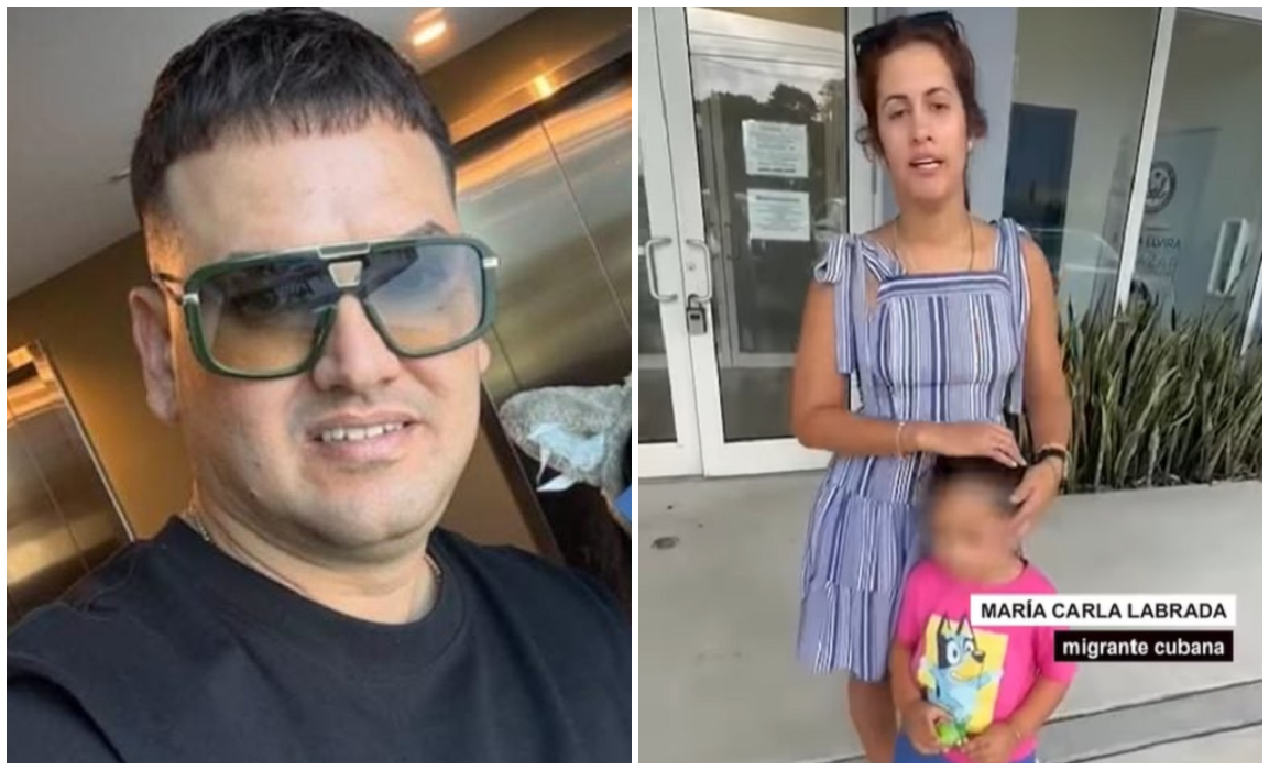 La esposa del cubano detenido ha acudido a redes sociales para pedir ayuda. (Foto y captura de pantalla © Javier Diaz-Instagram y El Toque-Facebook)