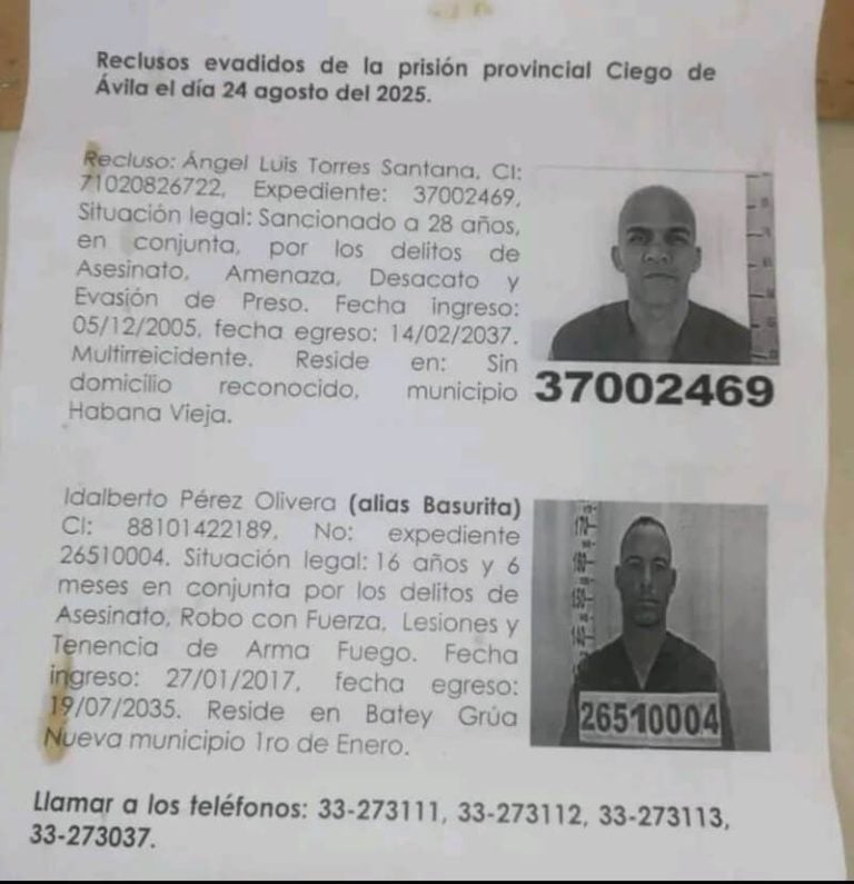 La breve información compartida por las autoridades. Estas solicitan la cooperación del pueblo.