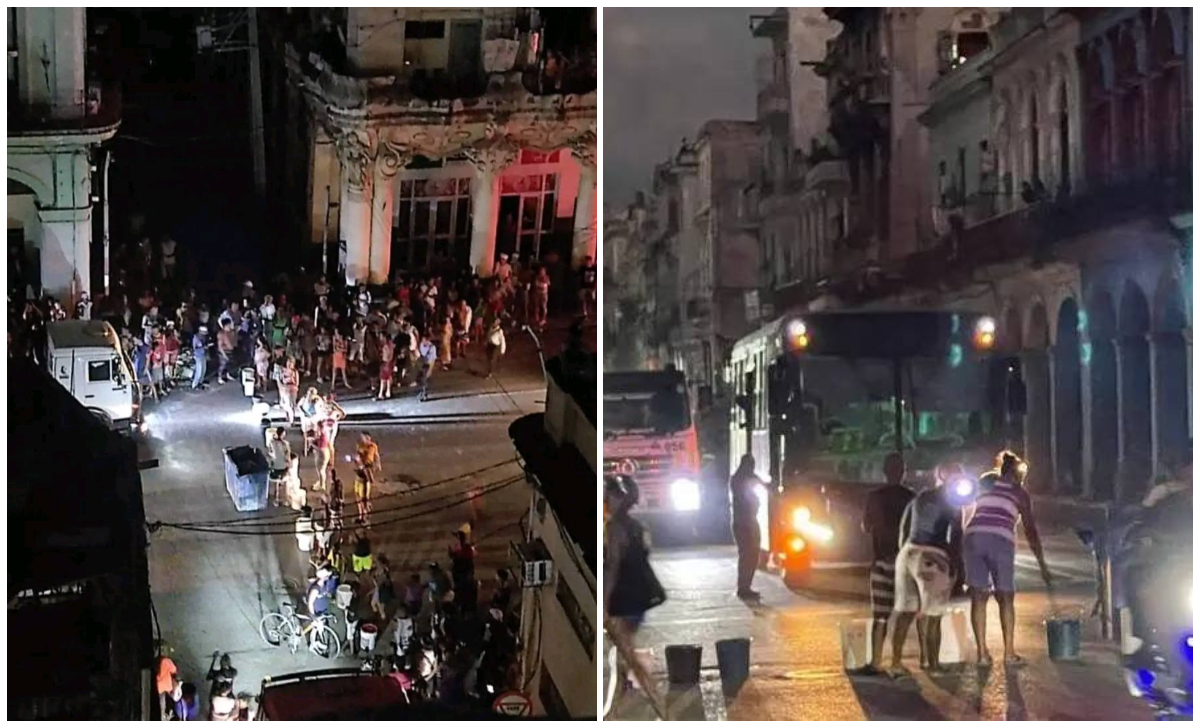 Los ciudadanos bloquearon las calles de la capital. (Foto © observacuba-Twitter)