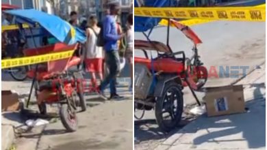 Uno de los lesionados habría sido un conductor de bicitaxi. (Captura de pantalla © NoticiasCubanet Cuba-YouTube)