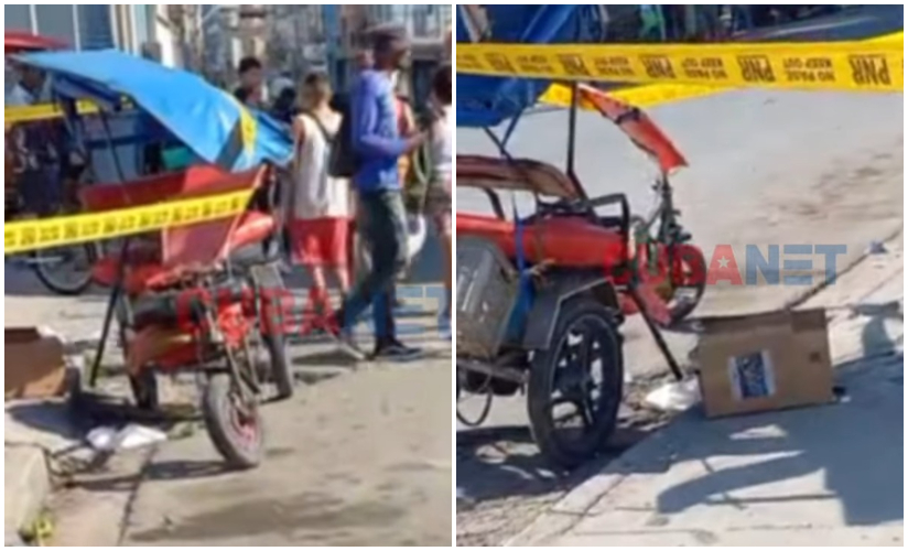 Uno de los lesionados habría sido un conductor de bicitaxi. (Captura de pantalla © NoticiasCubanet Cuba-YouTube)