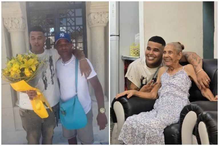Dany Ome visita a la abuela y la tumba de El Taiger en Cuba