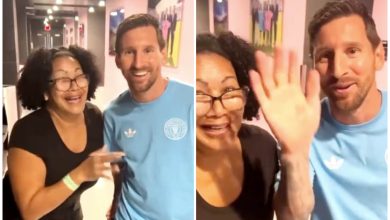 El futbolista argentino se portó a la altura con una fan. (Captura de pantalla © La familia Cubana- Instagram)