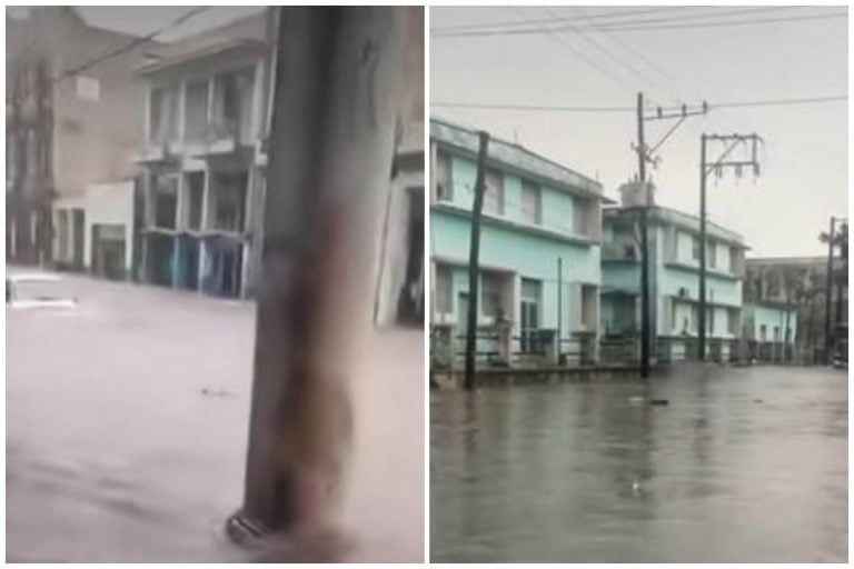 Cubana emigrante se reúne con su hijo en medio de inundaciones en La Habana