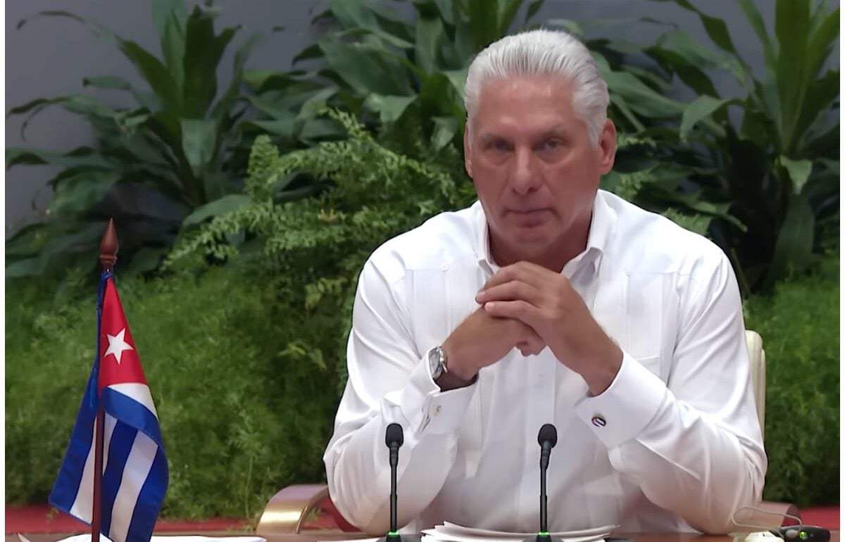 Miguel Díaz-Canel a menudo culpa a EEUU de los problemas de Cuba. (Captura de pantalla © Presidencia Cuba- YouTube)