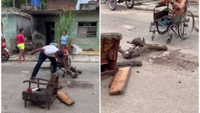 Vecinos y familiares de la anciana bloquearon la calle exigiendo que las autoridades actuaran. (Captura de pantalla © Fuerza Taiger – Facebook)