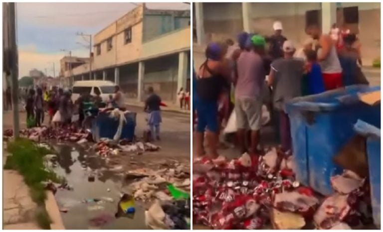 Esta es la realidad de Cuba: vecinos se aglomeran para sacar cervezas vencidas de la basura
