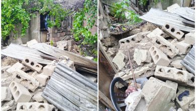 El derrumbe fue provocado por las fuertes lluvias en la zona. (Foto © Aris Arias Batalla-Facebook)