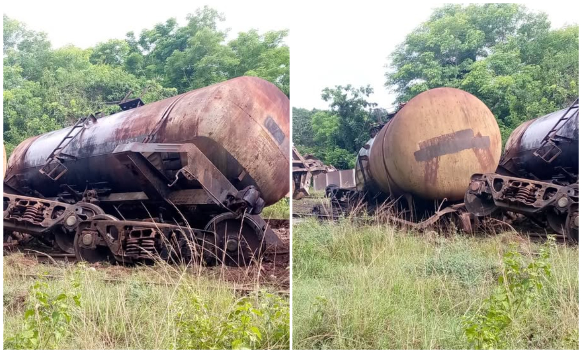 El descarrilamiento dañó un tramo considerable de las vías. (Foto © Eduardo Rodríguez Dávila-Facebook)