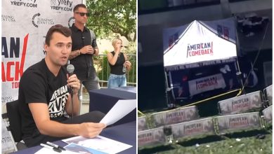 El activista perdió la vida tras recibir un disparo en el cuello. (Captura de pantalla © Charlie Kirk y CBS 13 News-YouTube)